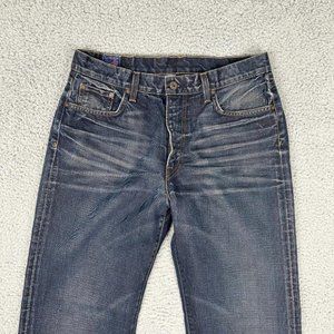 Lucky Brand Dungaree Men’s 181 Boot Leg Blue Denim Jeans Size 33 Made in USA